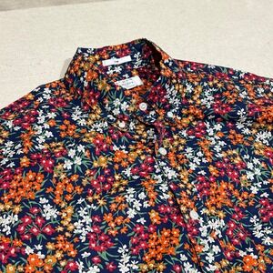 J Crew Liberty Fabric Slim Fit Short Sleeve Button Down Shirt Mens M Floral 859